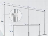 Didelis aliuminis rėmas fonui naujas 3x6m - nuotraukos Nr. 2