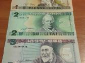 1,2,5 litai pirmos serijos Aa,daa,gaa Unc