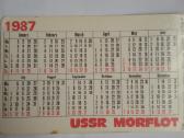 Kalendoriukas Ussr Morflot 1987 m - nuotraukos Nr. 2