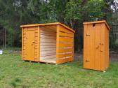 Lauko tualetai,lauko dušai,lauko WC,malkinės .