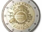 Kipras 2 euro 2012 Ten Years iš ritinėlio