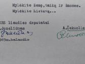 Originali atvirutė su deputatų parašais. - nuotraukos Nr. 3