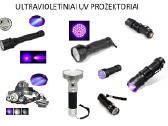 Ultravioletiniai Uv prožektoriai ir žibintuvėliai