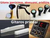 Akustines gitaros igarsinimas, aksesuarai, priedai