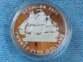 Moneta Bermuda 1977m. 25 dollars, sidabras(.925)