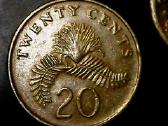 Singapūras 20 centų, 1987