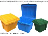 Plastikinės dėžės smėlio/druskos mišiniui, sorbent