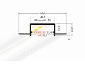 Priglaistomi profiliai LED juostoms Vario30-04 - nuotraukos Nr. 6