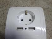 Rozetė su 2usb lizdais - nuotraukos Nr. 2
