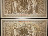 Banknotai.1000 Vokietijos markių 1910m. 2 vnt(unc) - nuotraukos Nr. 3