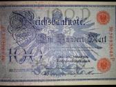 100 Vokietijos markių. 1908m. - nuotraukos Nr. 2