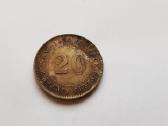 1921 Kinija Kwang tung province 20 centu , Unc