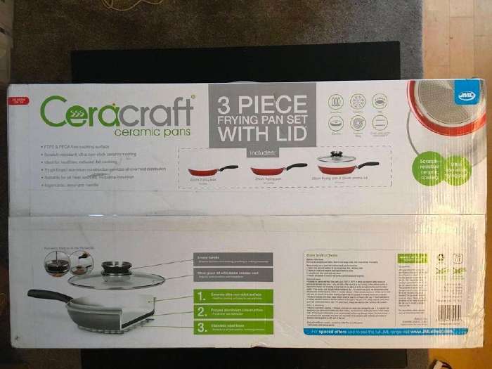 Ceracraft Ceramic Pans - 3 Piece Set