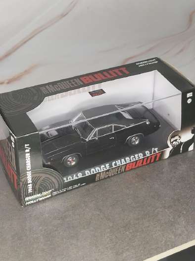 Steve McQueen Bullitt 1968 Dodge Charger R/T Noir Échelle 1:43 Greenlight 86432