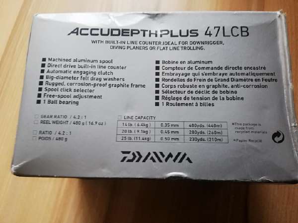 Daiwa Accudepth Plus-B Line Counter Reel, 1 Ball Bearing, 6.4kg