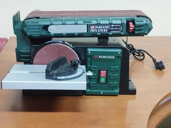 Test. PARKSIDE belt and disc sander. LIDL. PBTS 370 A1. Review. 