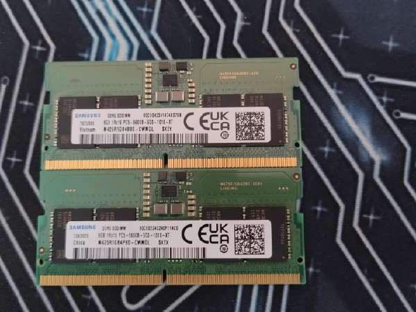 メモリー Samsung DDR5 16GB (8GBx2) 5600BSODIMM Samsung 16GB (2x8GB) DDR5 5600MHz PC5-44800 CL46 SODIMM 1Rx16