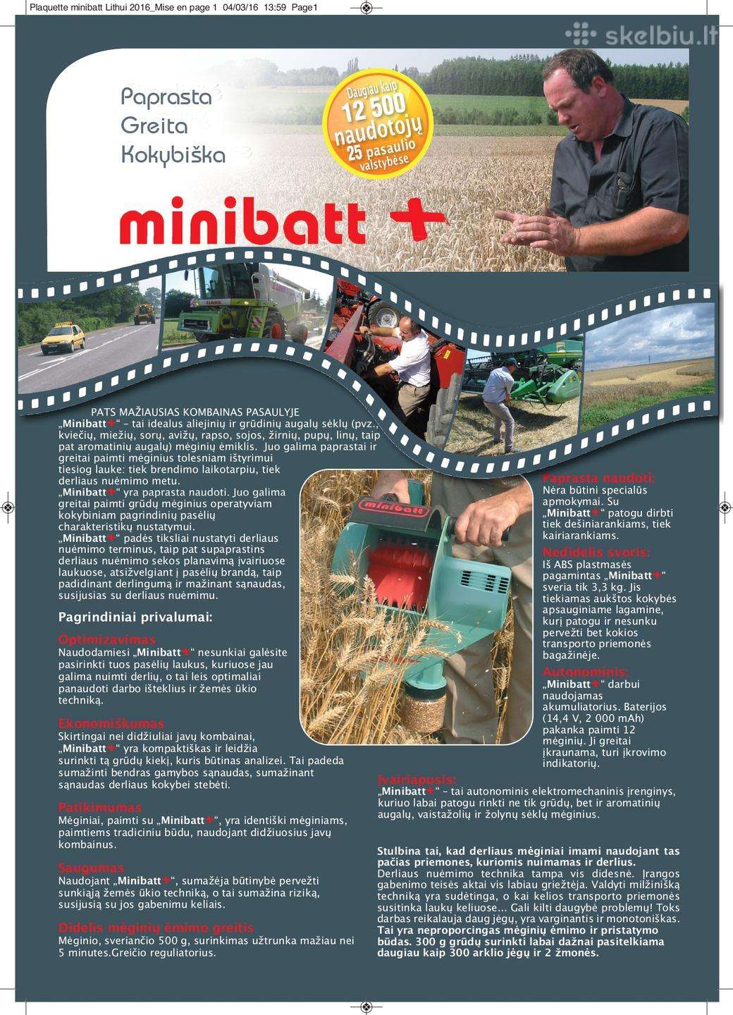 -Kita- Minibatt+, combine harvesters