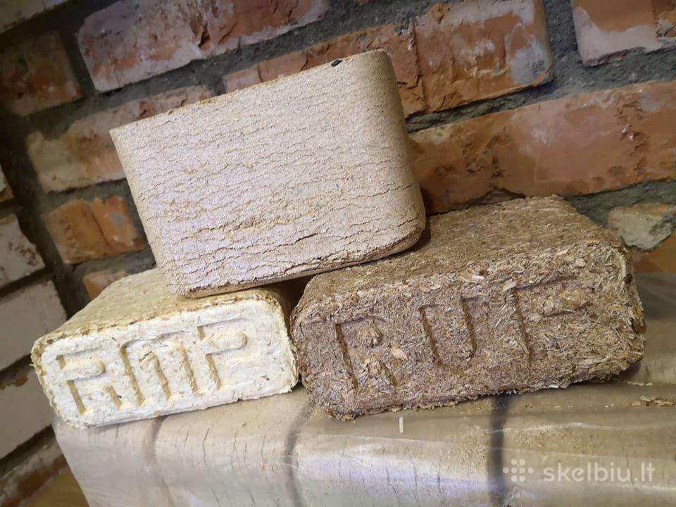 Briketai nuo 399eur,granules nuo 425eur,
