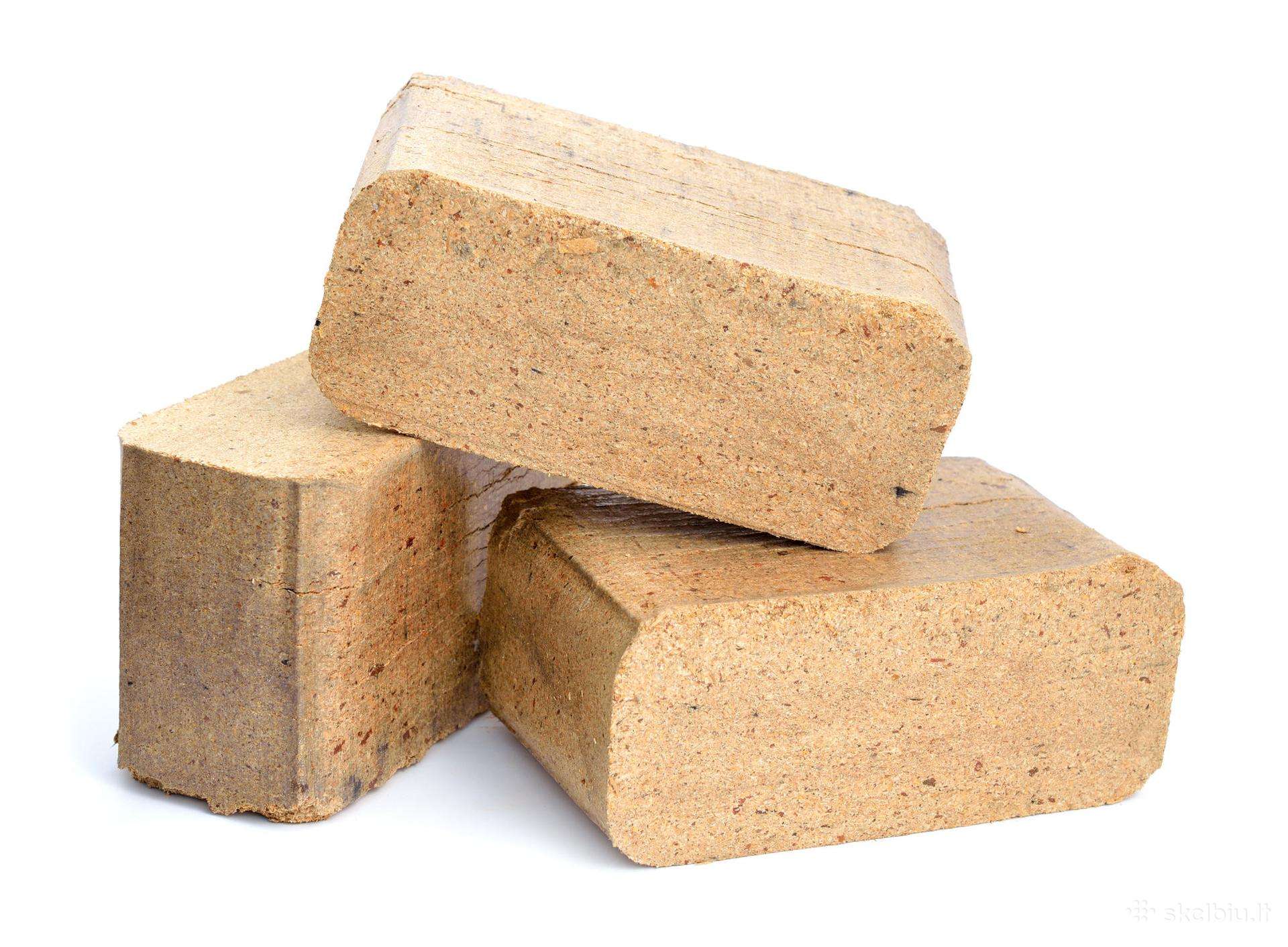 Briketai nuo 350eur Granules nuo 370eur