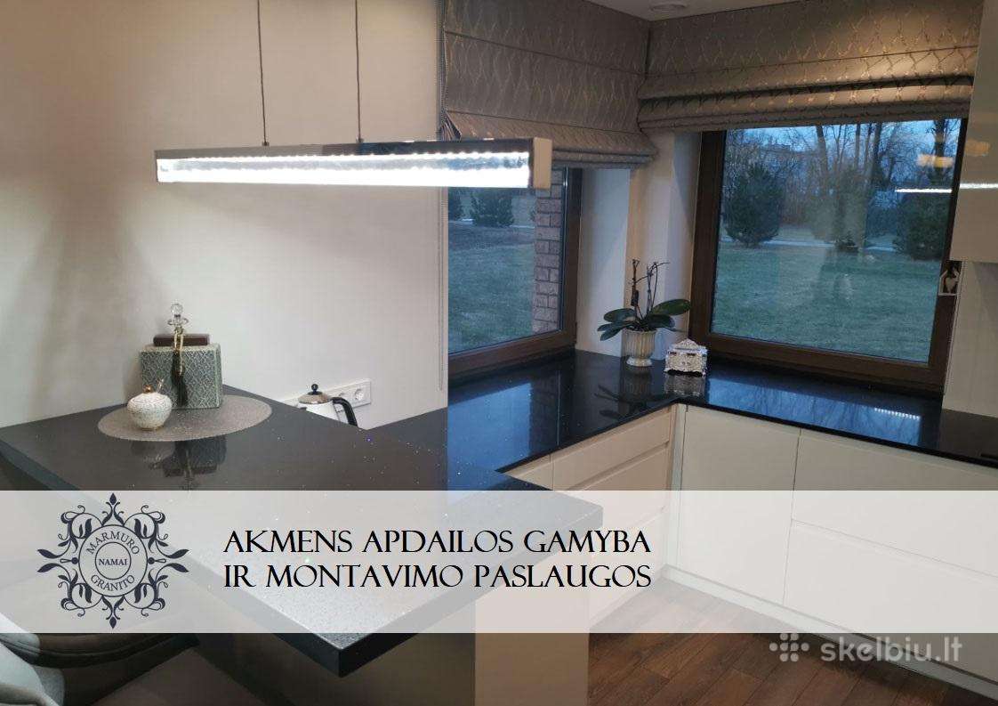 Stalviršiai palangės židiniai laiptai akmens