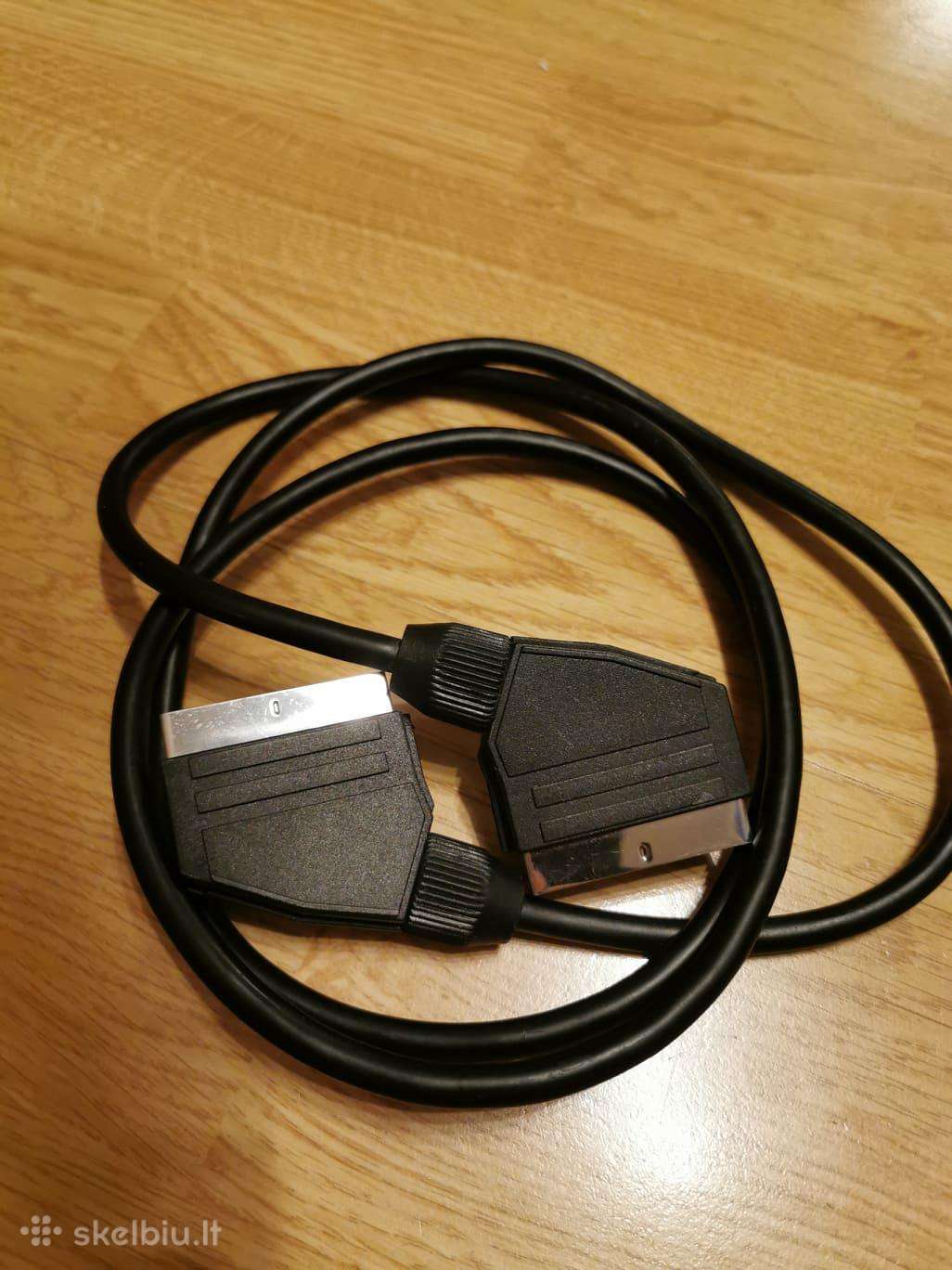 Scart to Scart kabelis laidas garso ir vaizdo