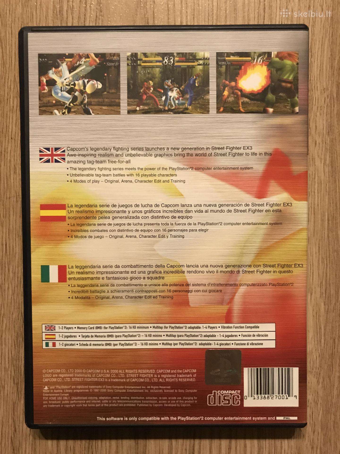 Ps2 Street Fighter Ex3 Ps2 - Skelbiu.lt