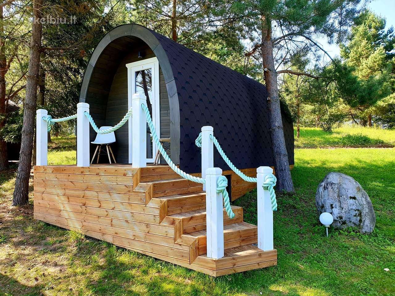 Kempingo namelis, Camping houses, karkasine pirtis