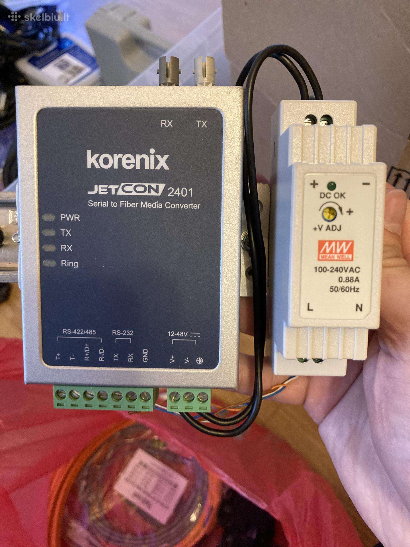 Keitiklis korenix jetcon 2401rs232 485 optika