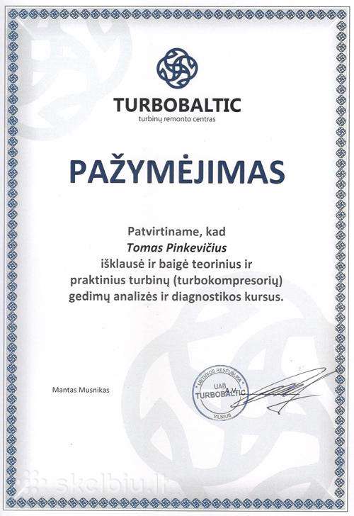 Turbinų remontas, pardavimas, dalys