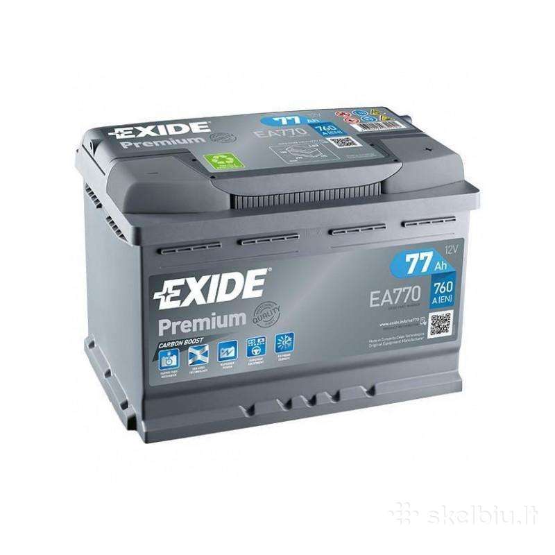 Akumuliatorius Ea770 Exide 77ah 760 A