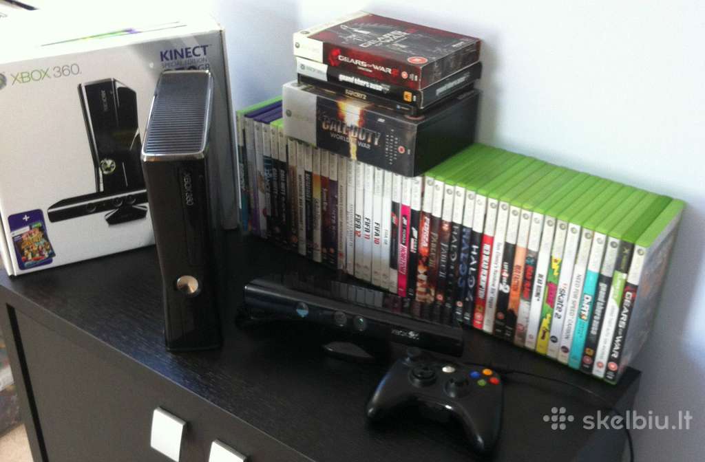 Xbox360 atrištas+naujausižaidimai+garantija+šokiai