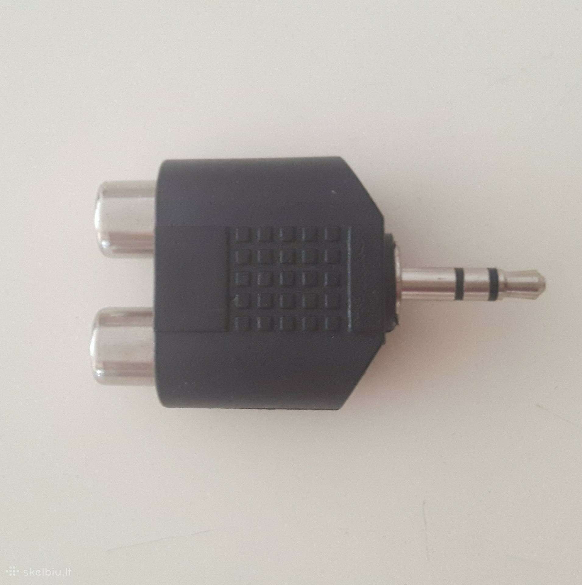 Perėjimas 2.5mm kištukas-2xrca lizdai 2.5mm Rca