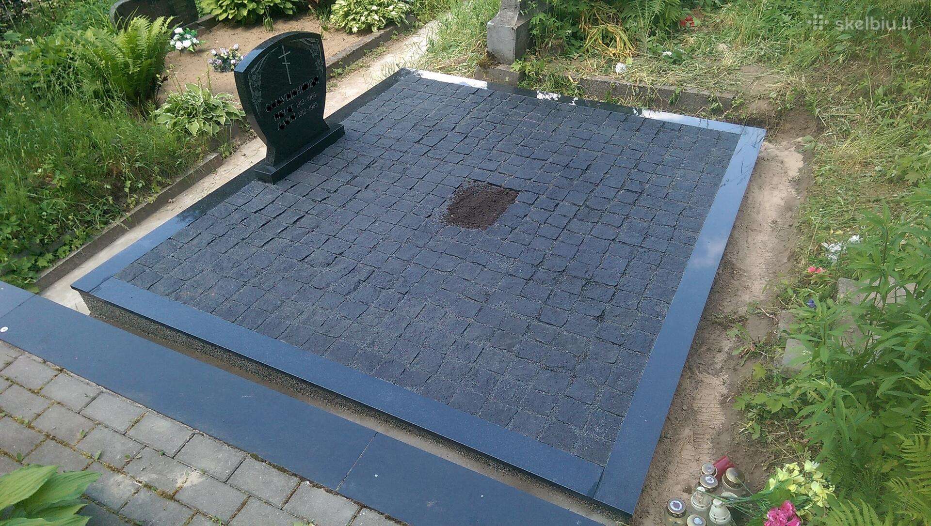 Paminklai, kapaviečių uždengimo plokštės, tvorelės