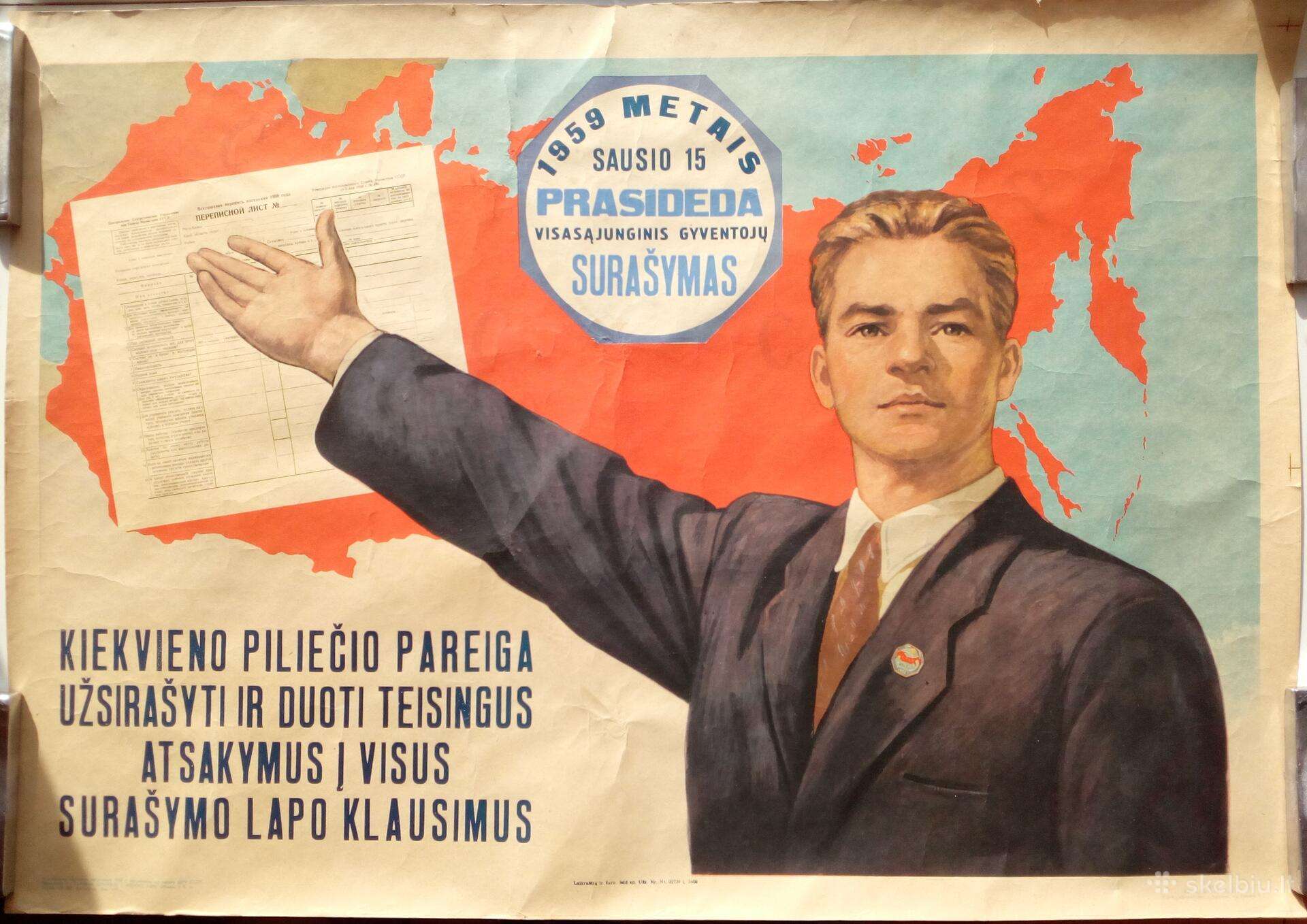 Senovinis Surašymo 1959 plakatas