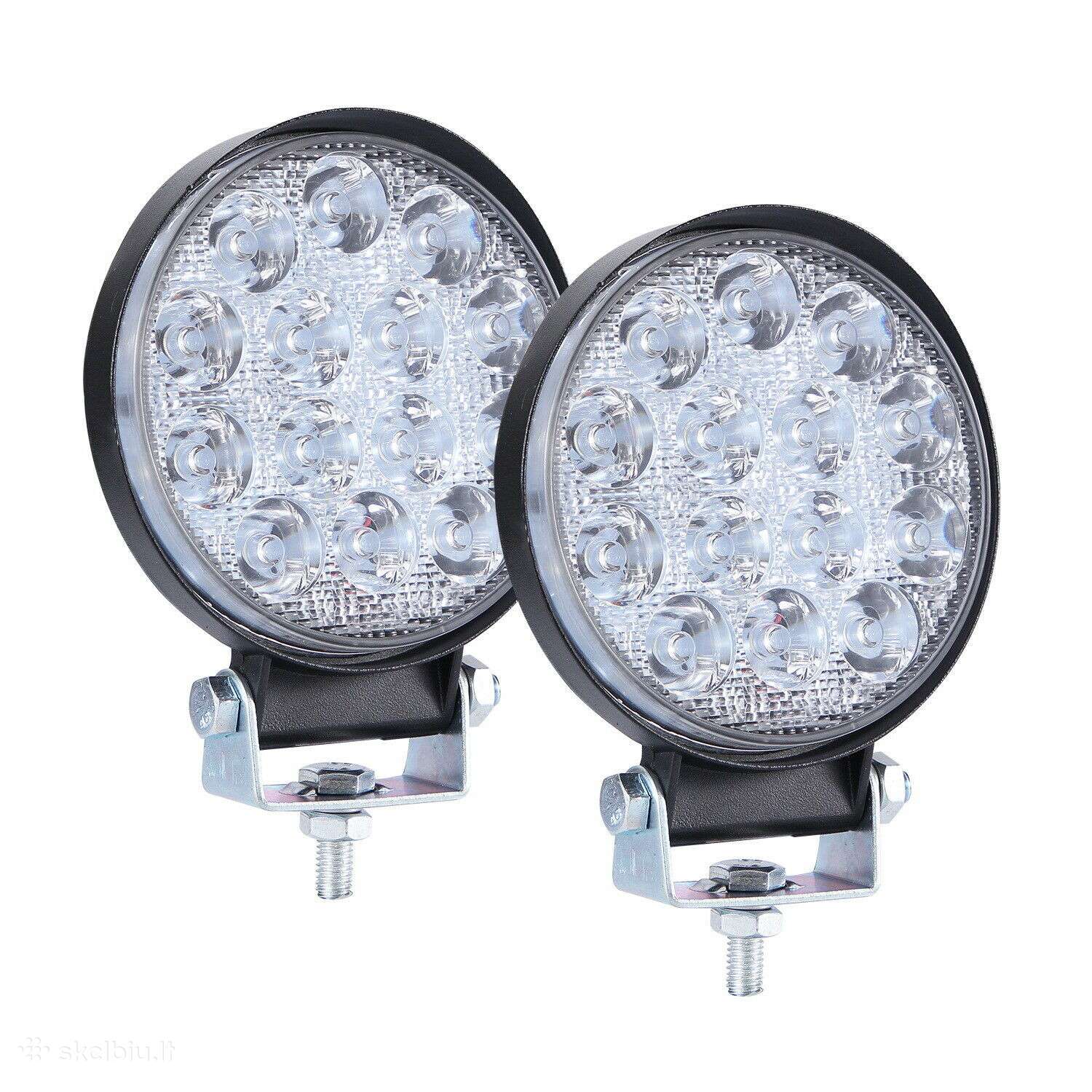 Apvalūs LED žibintai 42w ploni 2vnt.