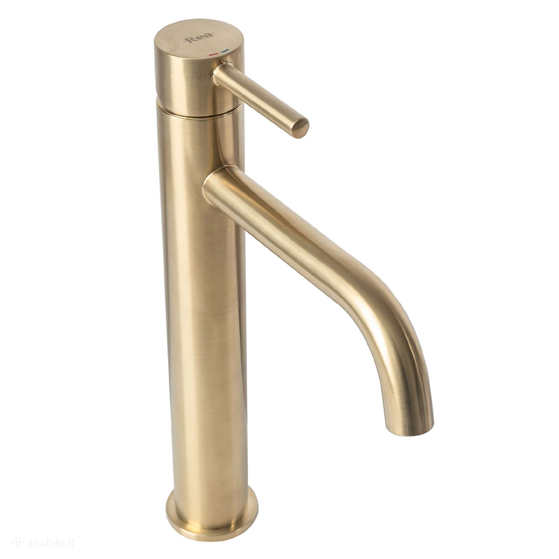 Auksinis Praustuvo maišytuvas Lungo Brushed Gold