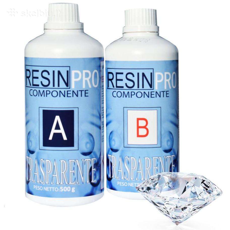 Epoksidinė derva padengimui iki 2 cm Transparente