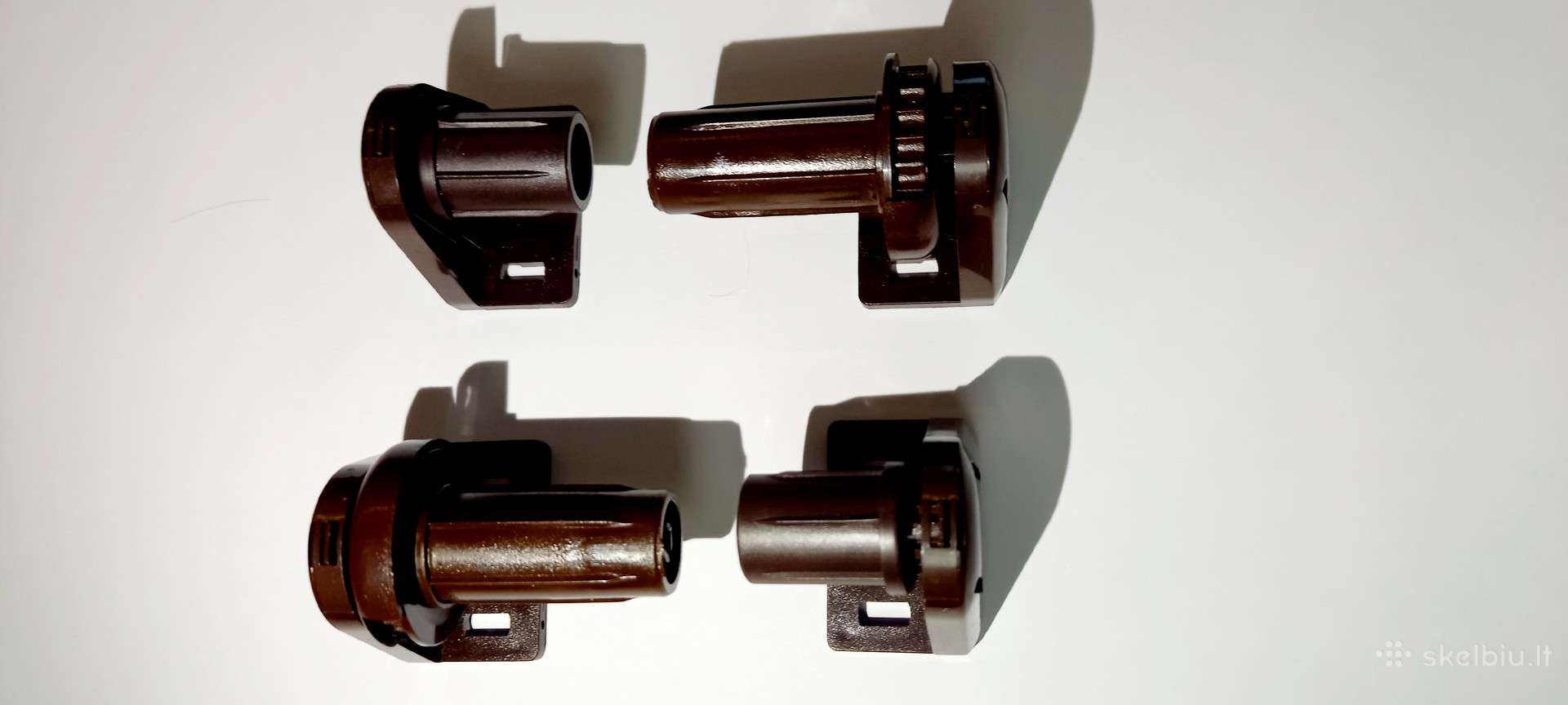 Mini roleto mechanizmas baltos ir rudos spalvos