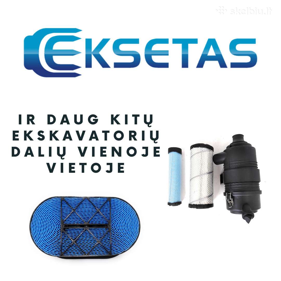 Mini ekskavatorių filtrai, hidraulikos, oro, kuro