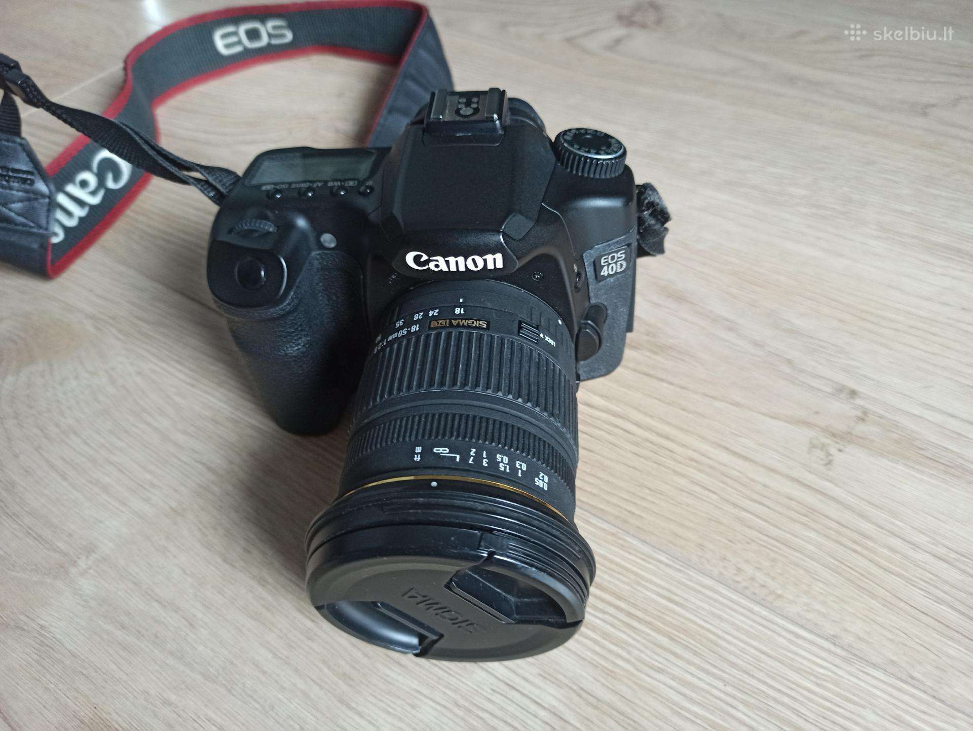 Canon Eos40s fotoaparatas su Sigma 18-50mm objekty