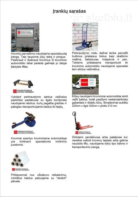 Patikimas perkraustymas, krovinių pervežimas