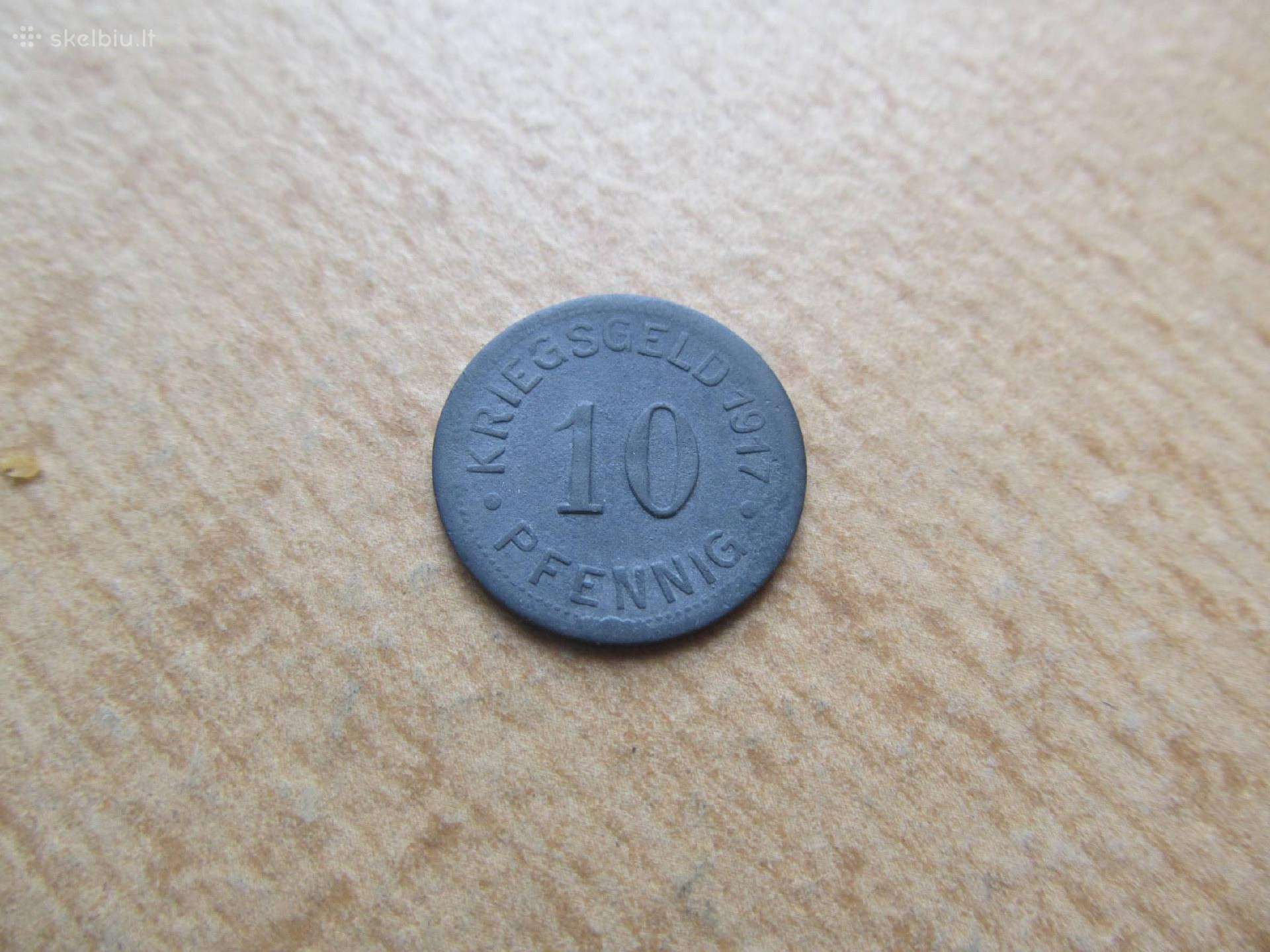 Notgeldas 10 pfennig , Munster Vokietija , 1917