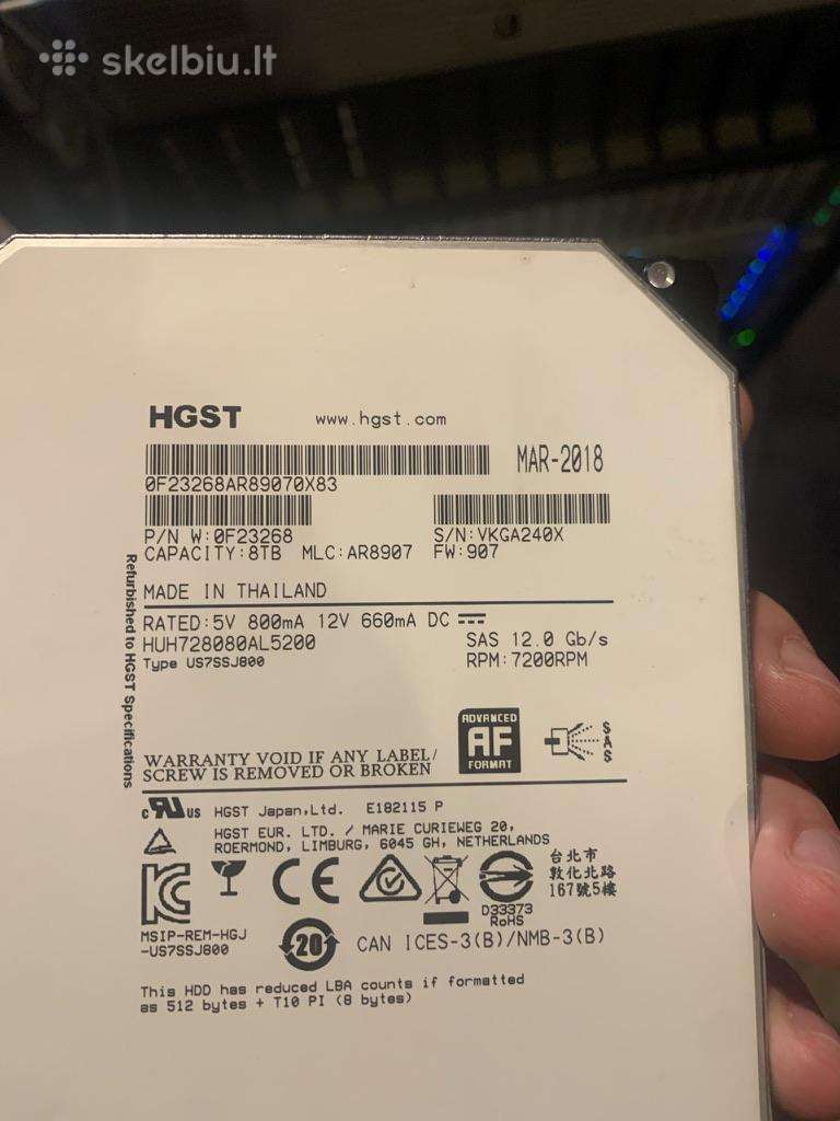 Hgst 8tb Sas kietas diskas