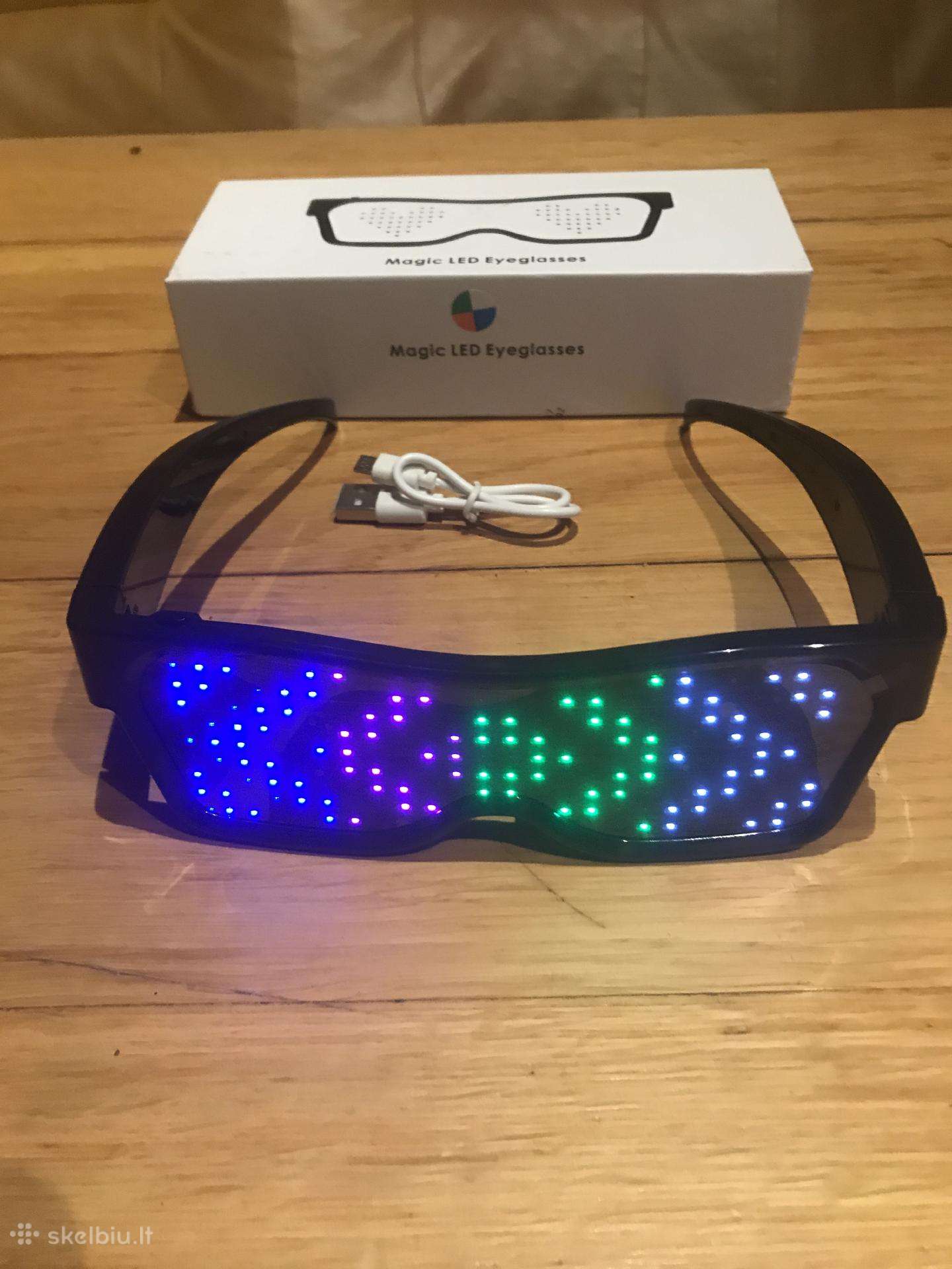 LED išmanieji akiniai / LED party smart sunglasses
