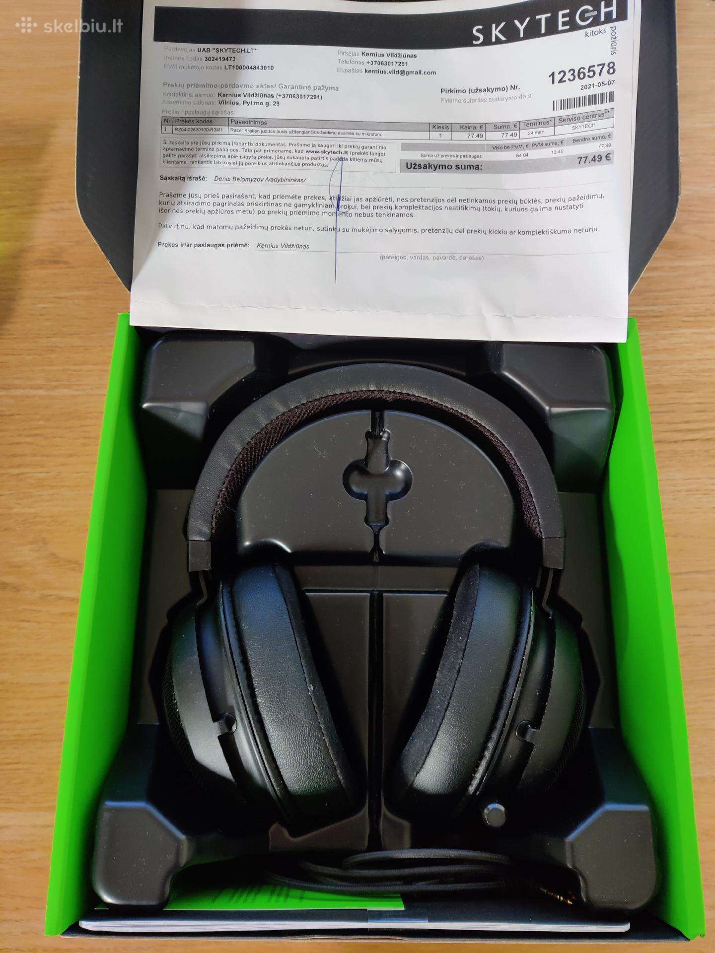 LG 24gn600-b/ Razer Kraken / Evga 450bt - Skelbiu.lt