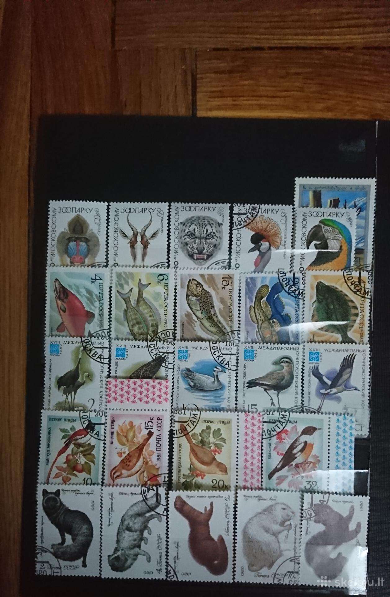 Gyvūnų pašto ženklų kolekcija Ssrs