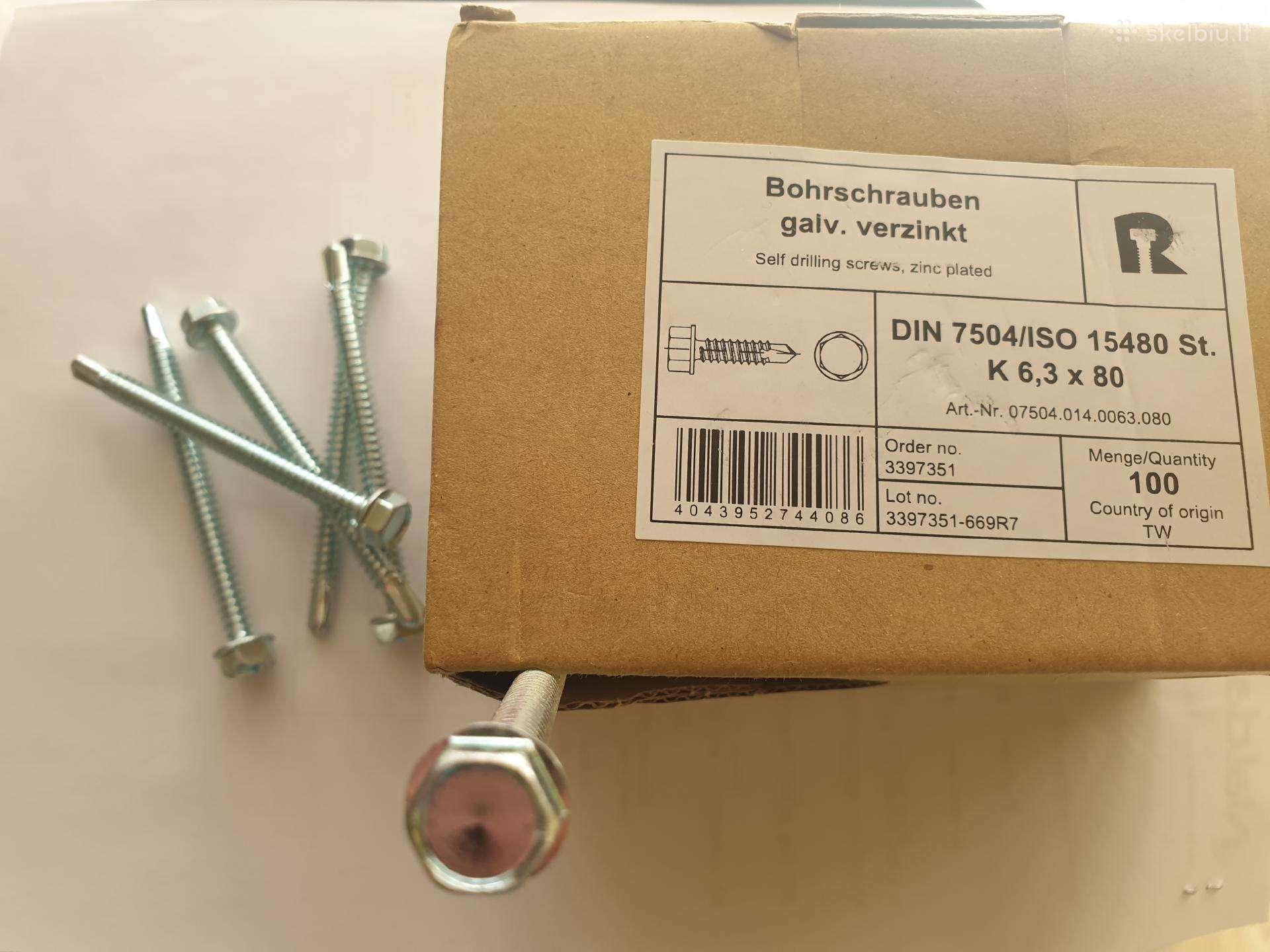 Cinkuoti varžtai.