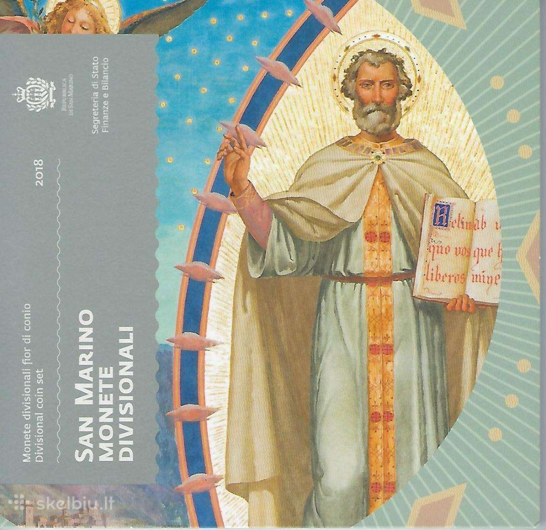 Kolekcinių San Marino 2018 monetų rinkinys Bu