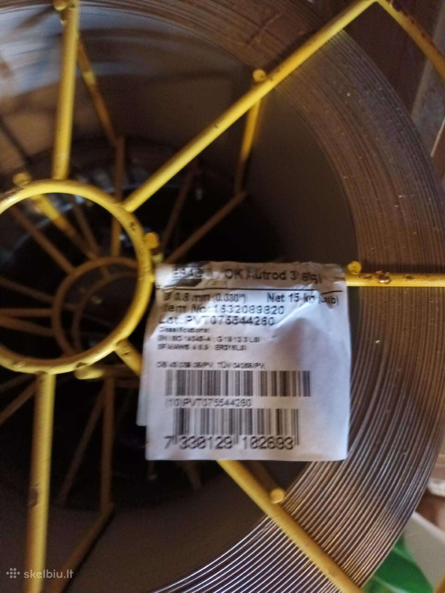 Esab 0.8mm nerudijentis plienas ,